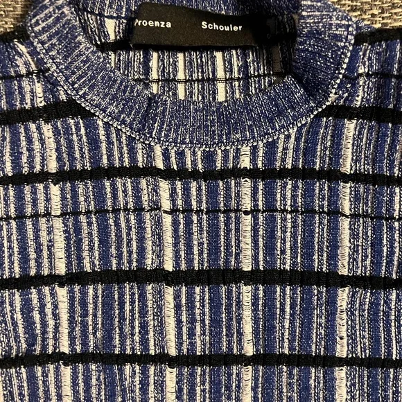 Striped Blue and Black Men´s Sweater Turtleneck